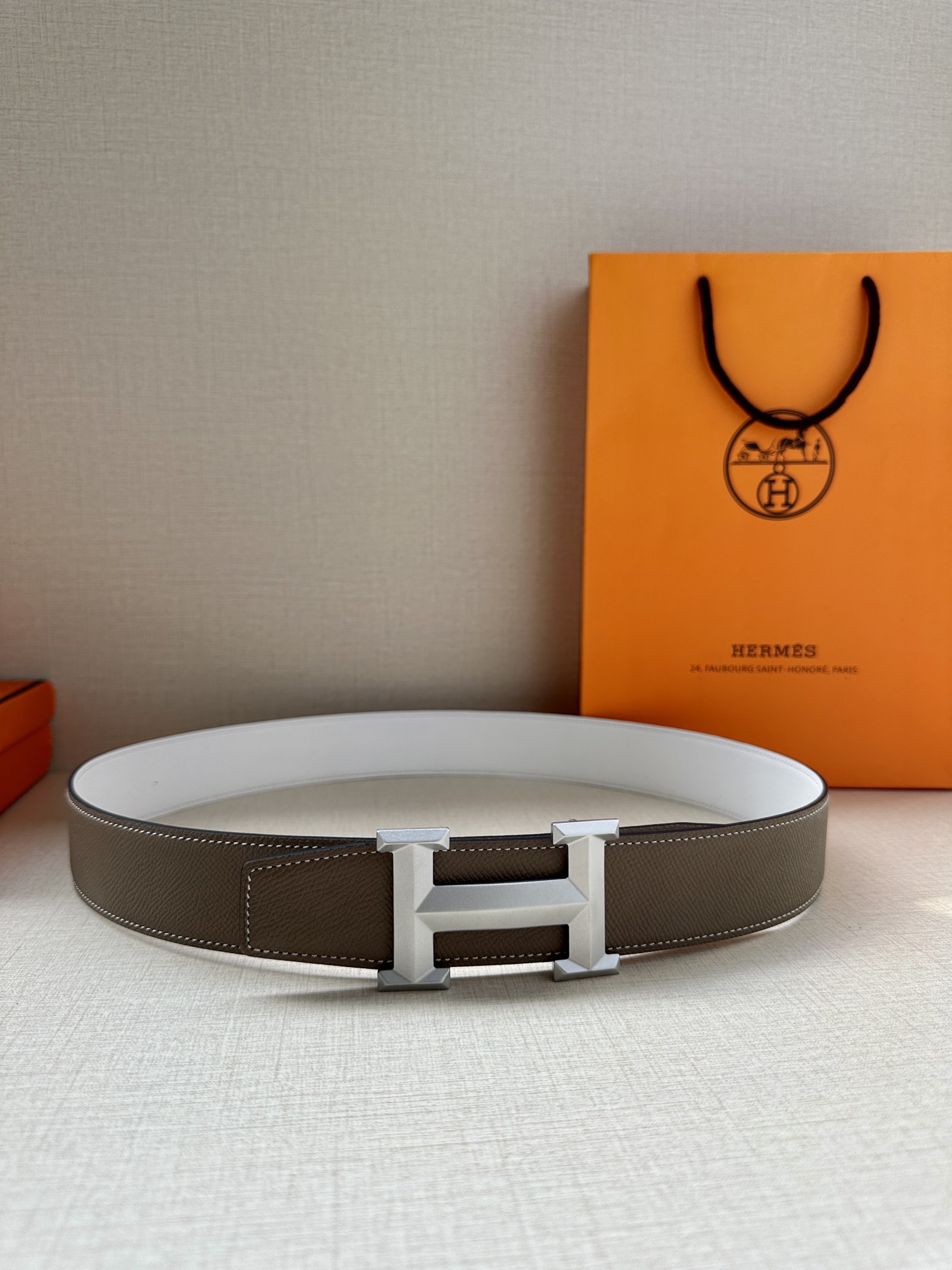 Hermes.爱马仕男款3.8cm精