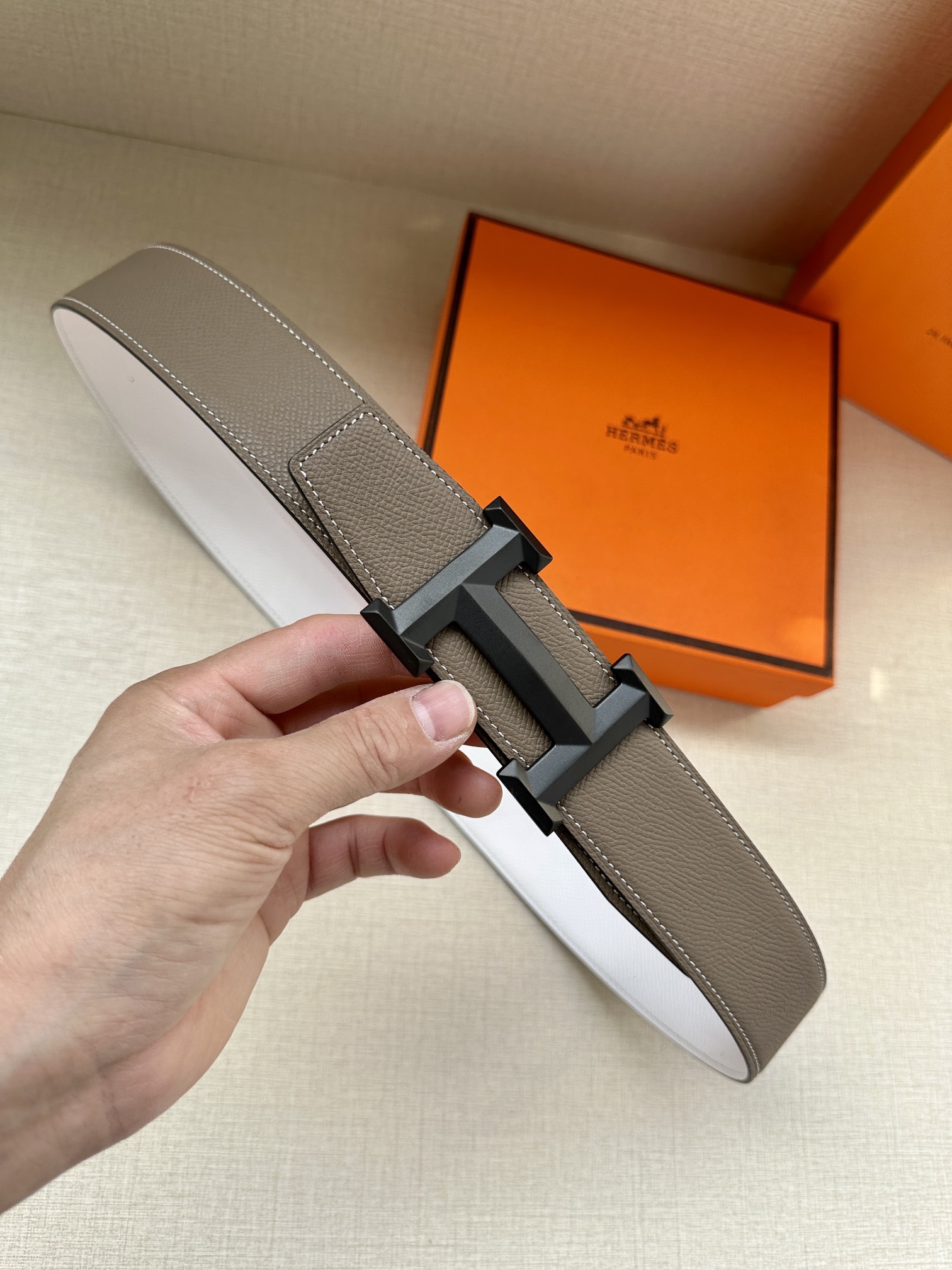 Hermes.爱马仕男款3.8cm精