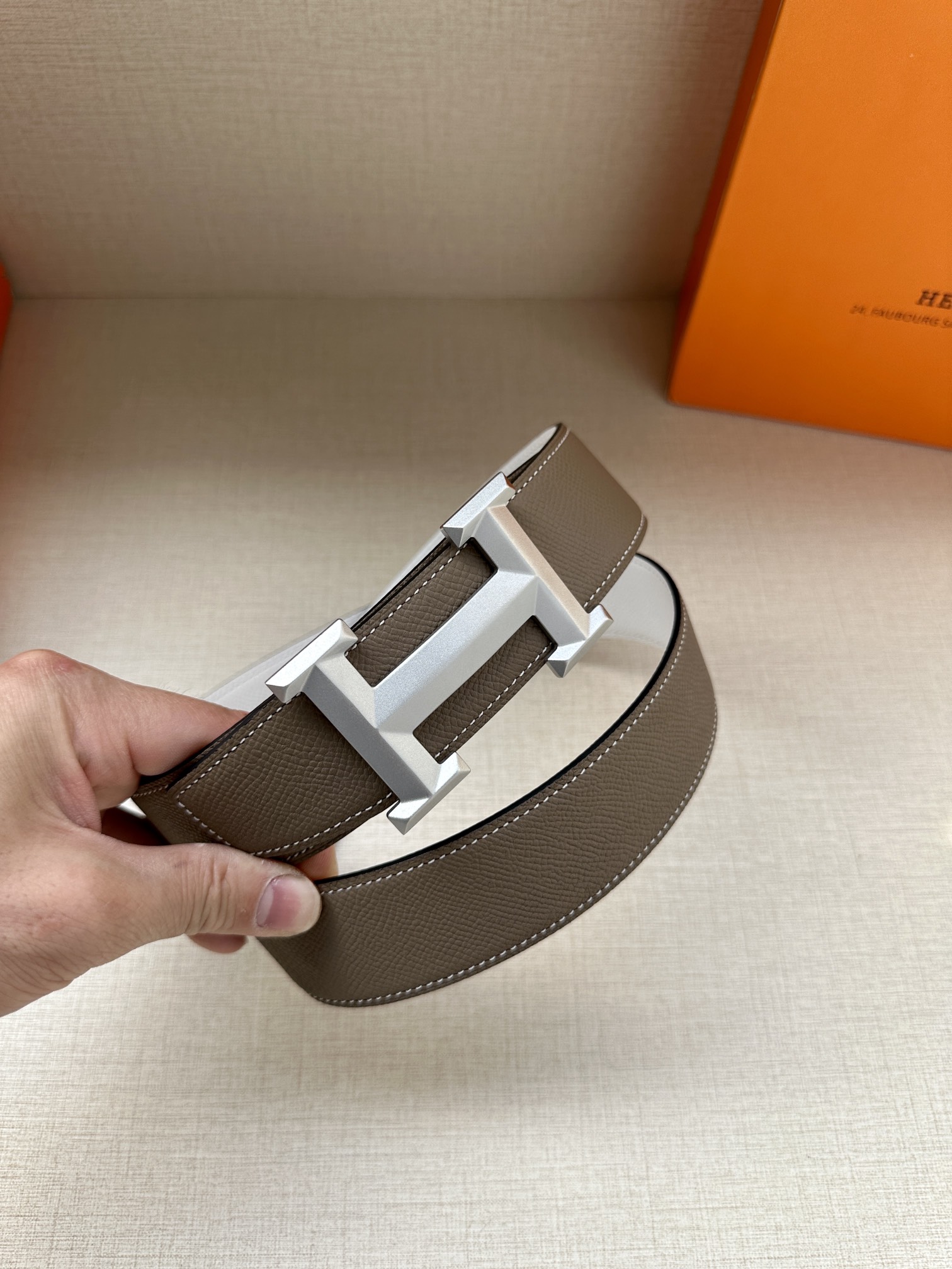 Hermes.爱马仕男款3.8cm精