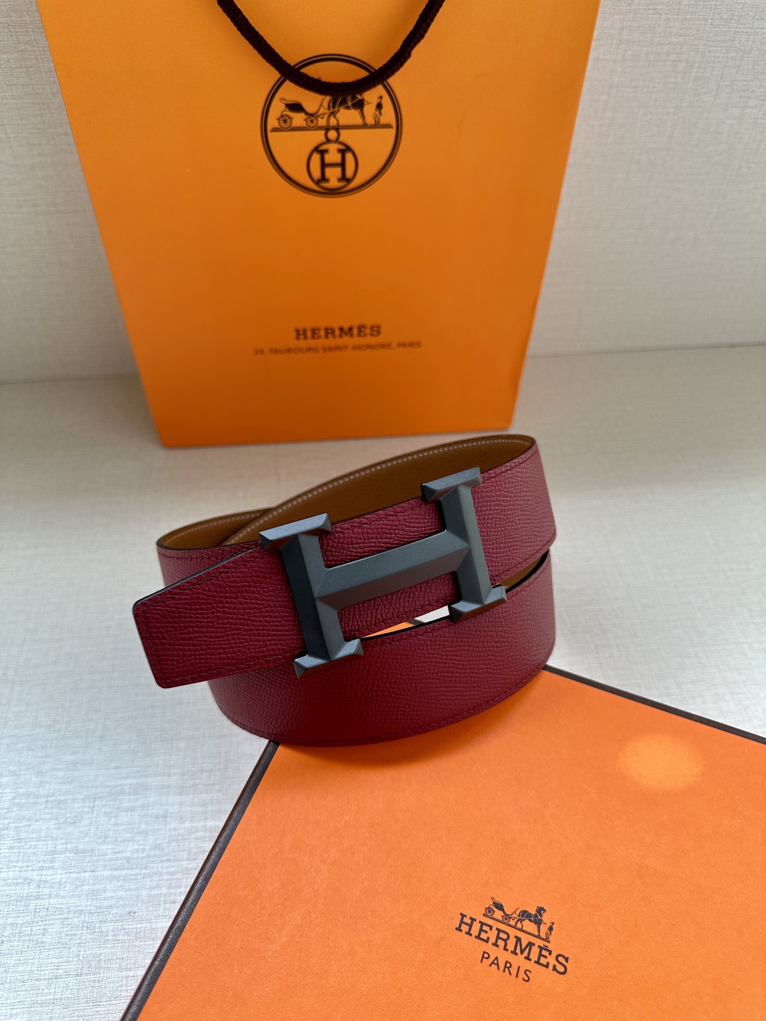Hermes.爱马仕男款3.8cm精