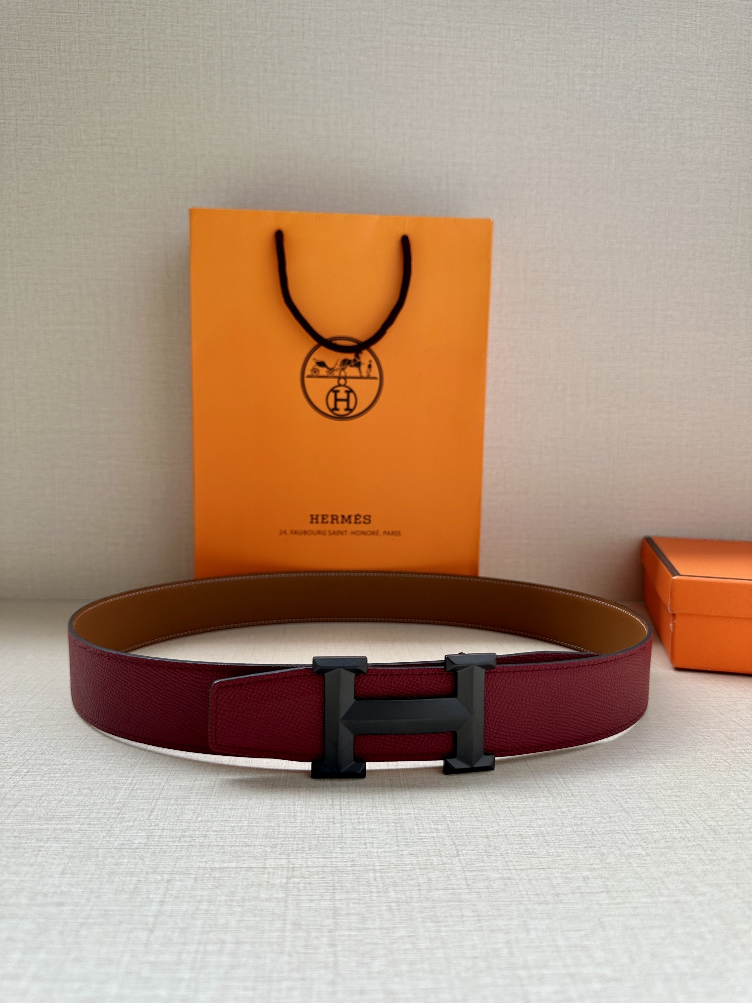 Hermes.爱马仕男款3.8cm精