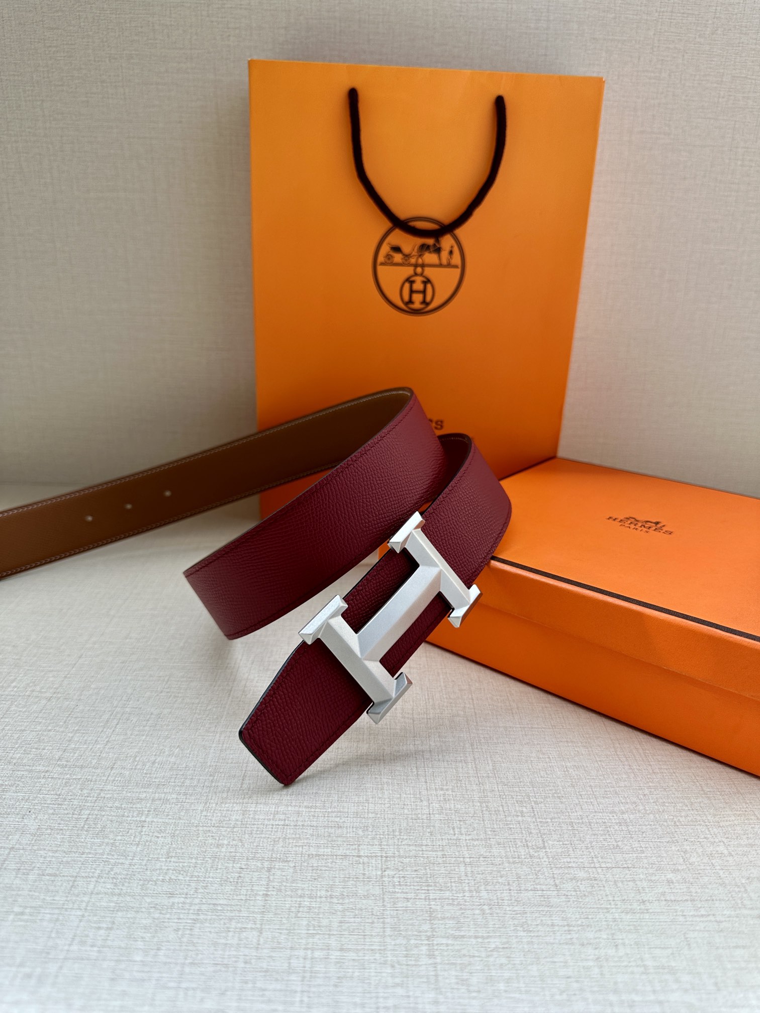 Hermes.爱马仕男款3.8cm精