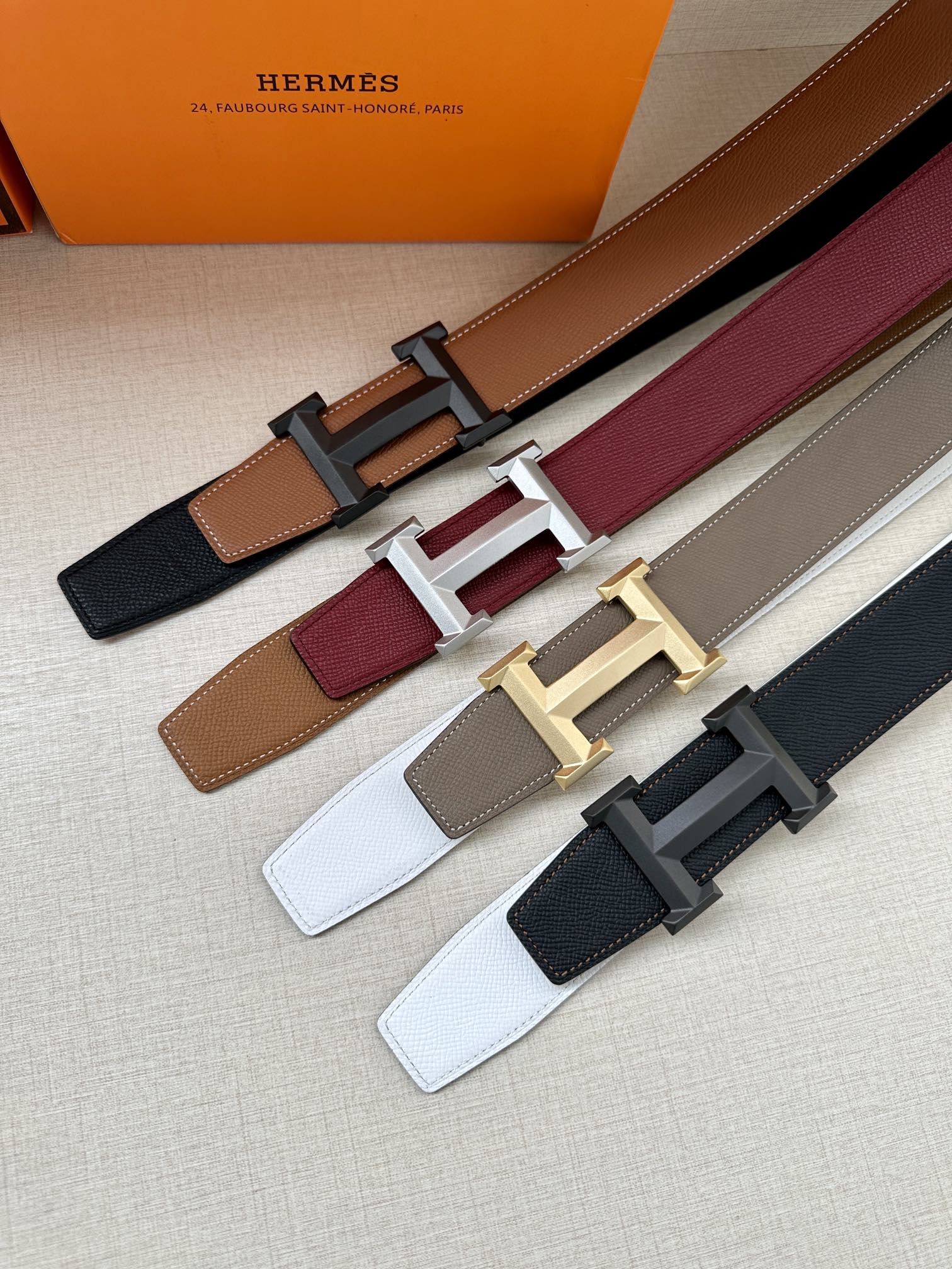 Hermes.爱马仕男款3.8cm精