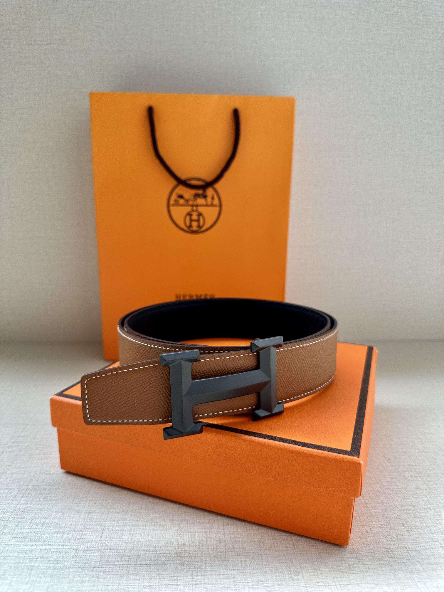 Hermes.爱马仕男款3.8cm精