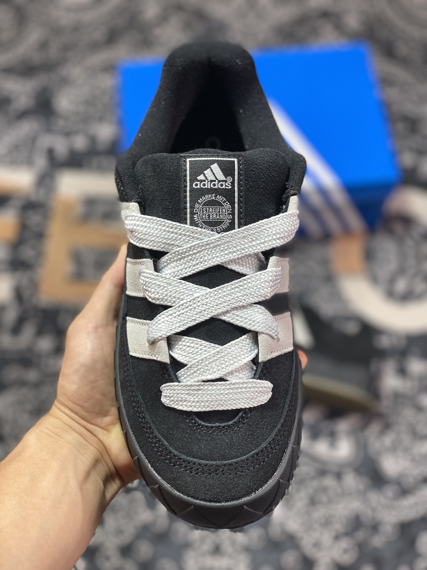 Adidas Originals Adimatic Low Hemp”Black/White”Matic series low-top sneakers “black and gray white” HQ6900