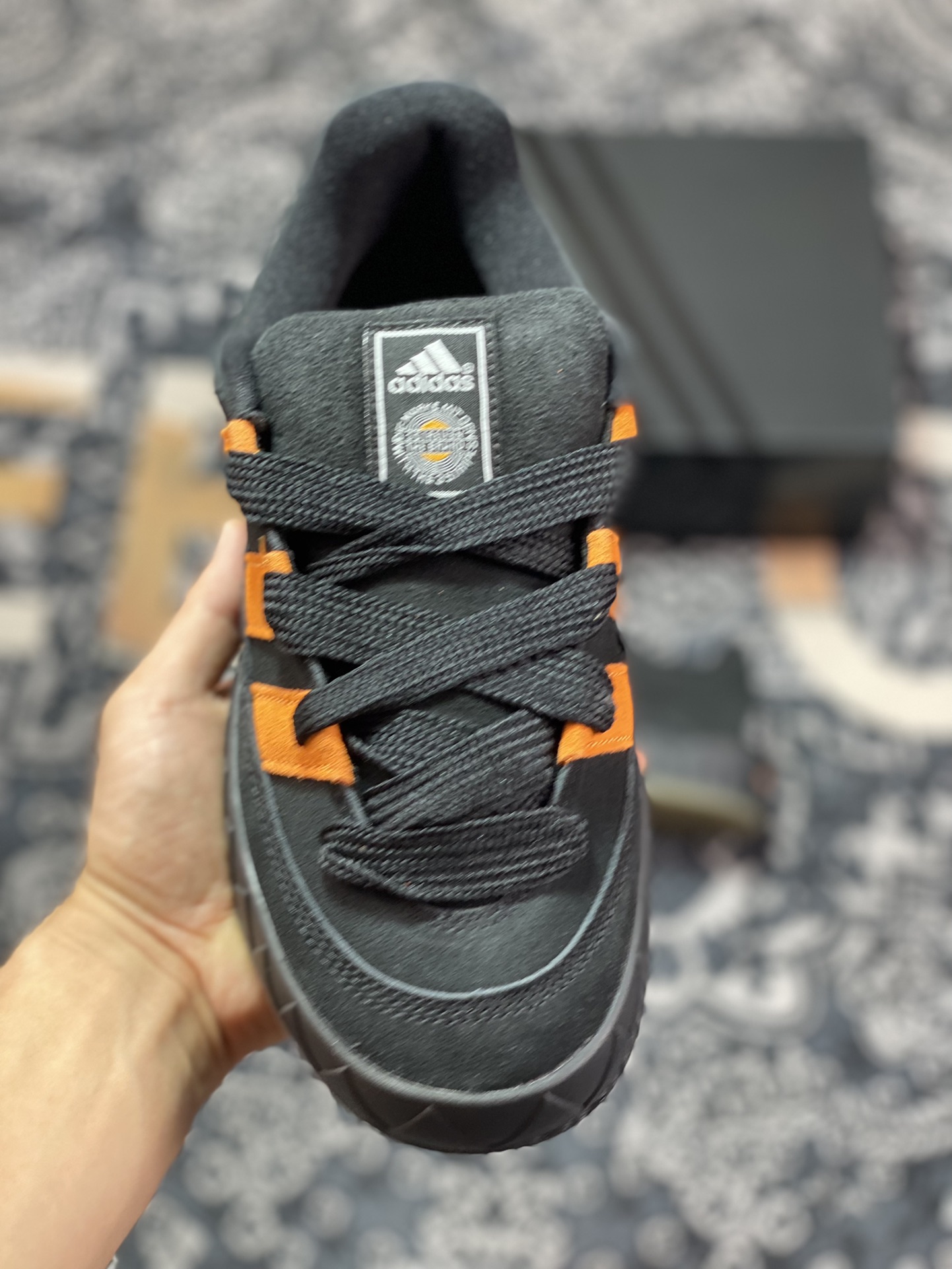 220 JamalSmith x Adidas Adimatic Low”Black/Orange“马蒂奇系列低帮板鞋“翻毛黑橙”GX8976