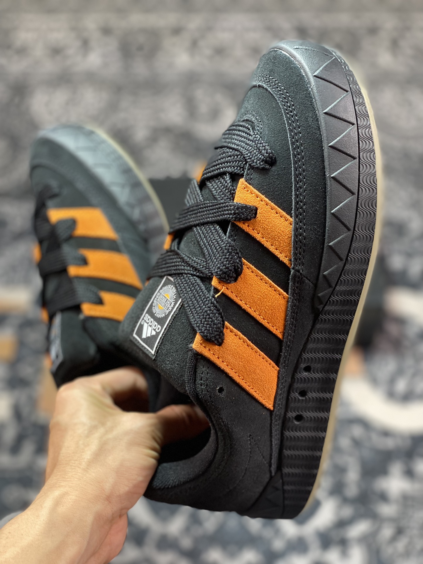 220 JamalSmith x Adidas Adimatic Low”Black/Orange“马蒂奇系列低帮板鞋“翻毛黑橙”GX8976