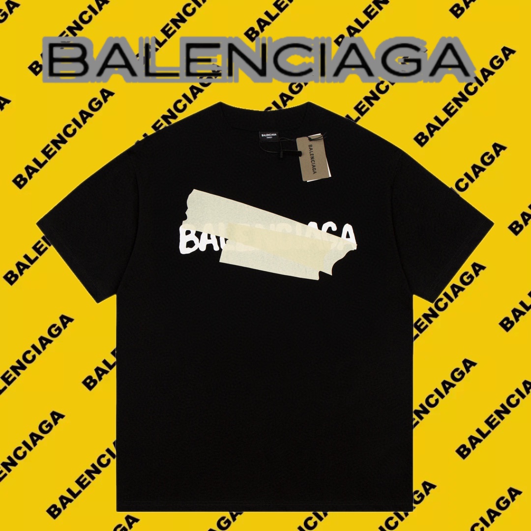 Balenciaga Abbigliamento T-Shirt Stampa Unisex Cotone Maniche corte