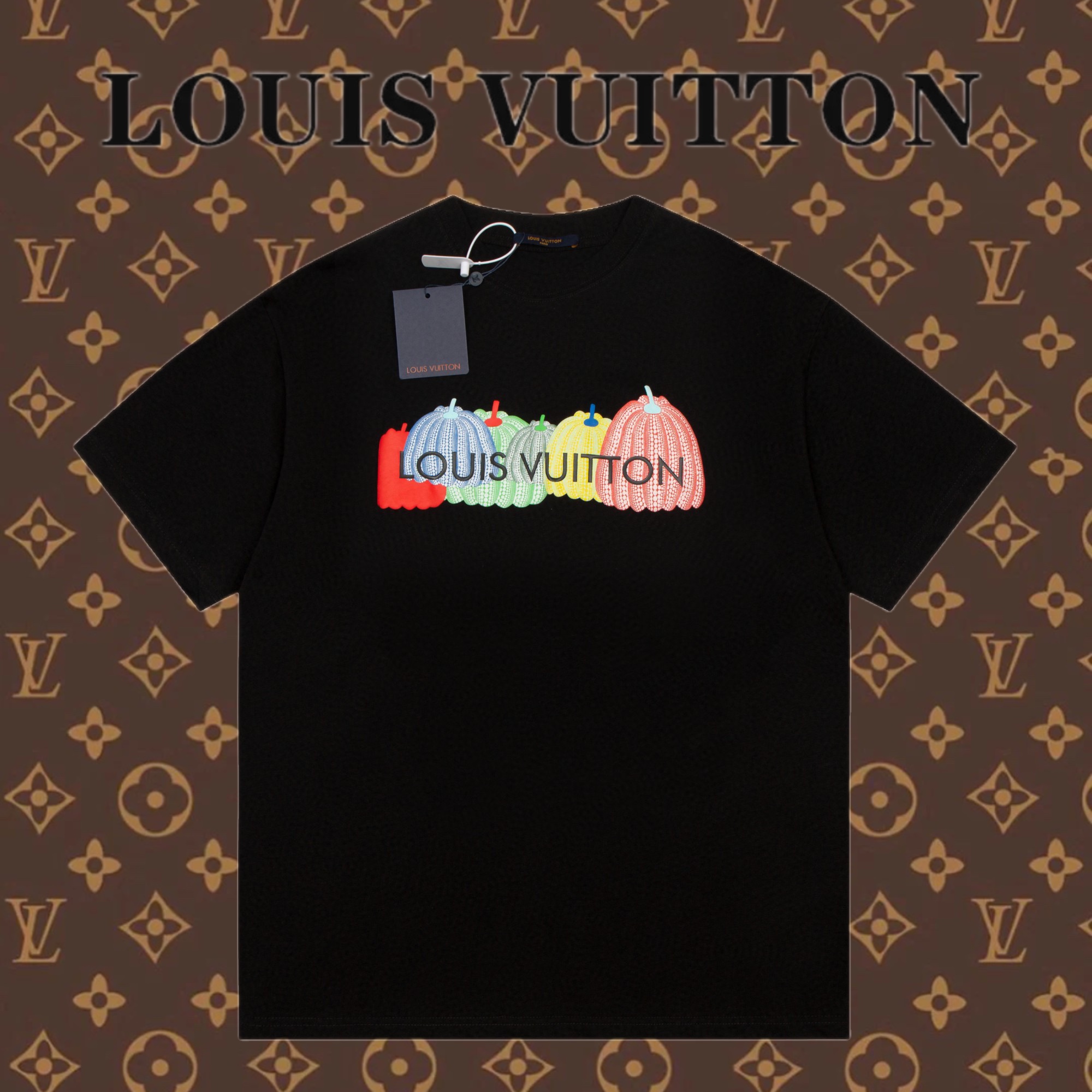 Louis Vuitton Abbigliamento T-Shirt Stampa Unisex Cotone pettinato Maniche corte