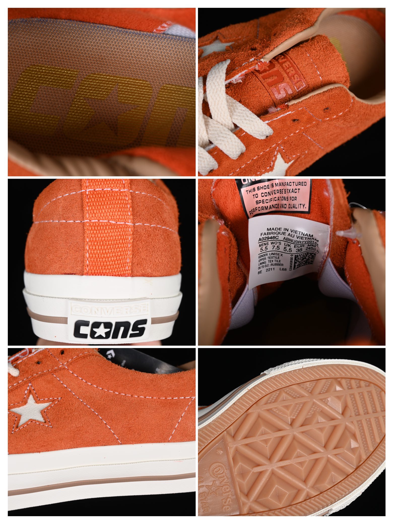 💰160纯原
Converse One Star Pro 匡威官方 橙色木村复古休闲滑板鞋 A02946C
#经典鞋型提供舒适穿着感受 低调不浮夸 简约设计 时尚百搭 官网主推款 ins潮人时髦单品
尺码:35 36 36.5 37 37.5 38 39 39.5 40 41 41.5 42 42.5 43 44 M.C3
