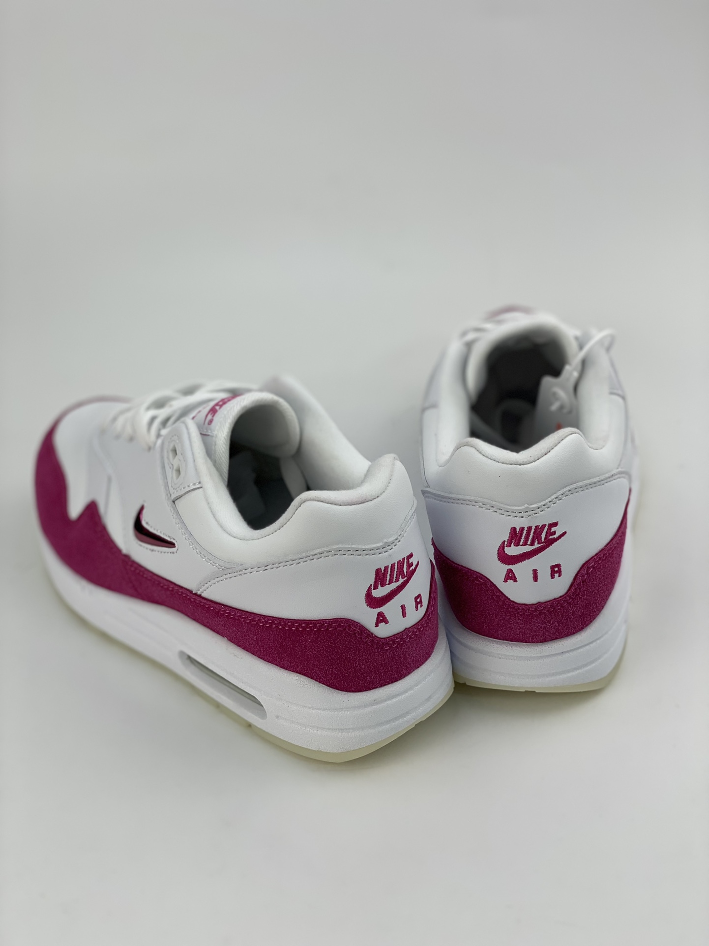 Nike Air Max 1 JW rose red small hook retro casual running shoes 918354-006