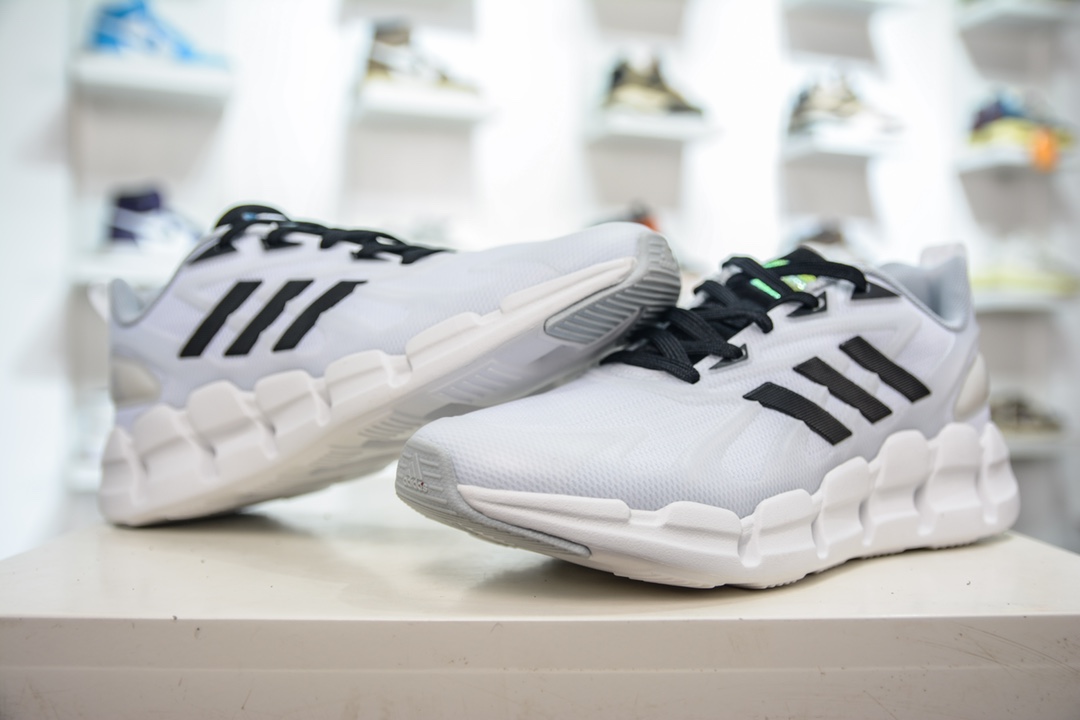 Adidas Adistar 1 W white and black stripes Qingfeng series casual running shoes GV6610