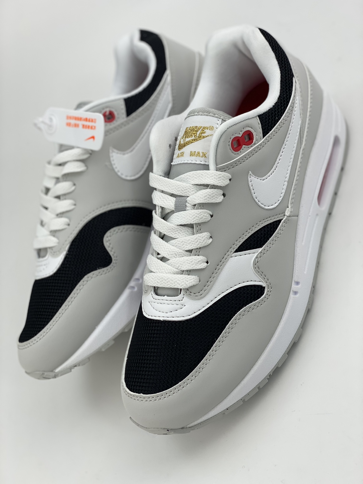 Nike Air Max 1 JW replica white and gray pure original version retro casual running shoes FD9081-001