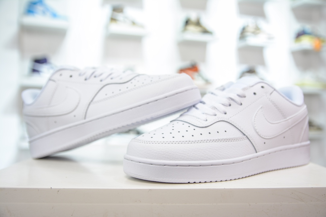 150 Nike Court Vision Low 纯白 低帮百搭透气休闲运动板鞋 CD5463-100