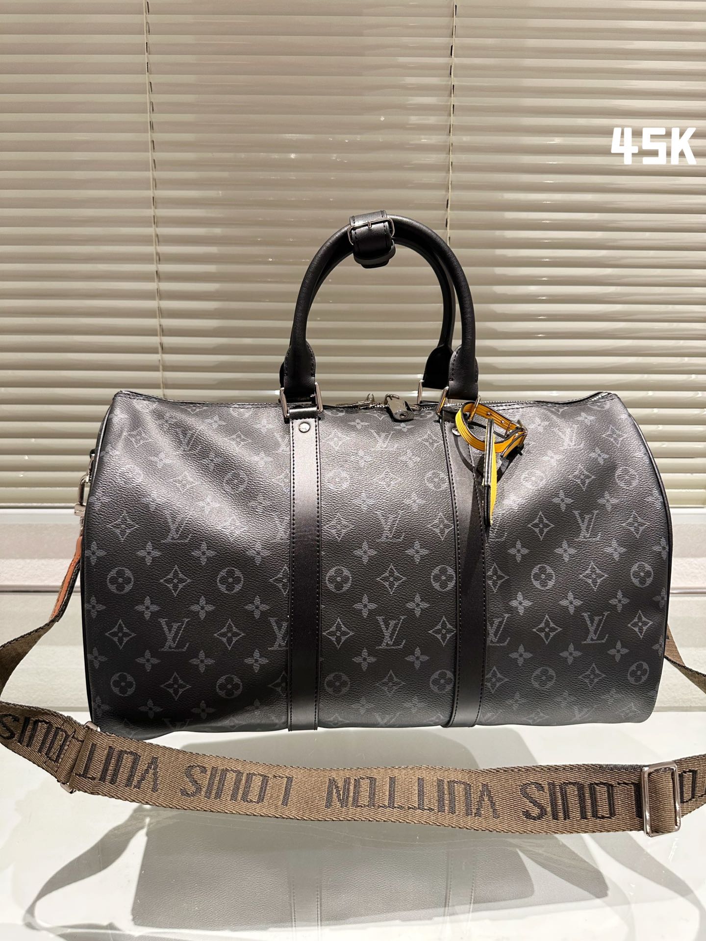 Hermes Vespa Pm Dark Toile Ash Leather Shoulder Bag r41_0207