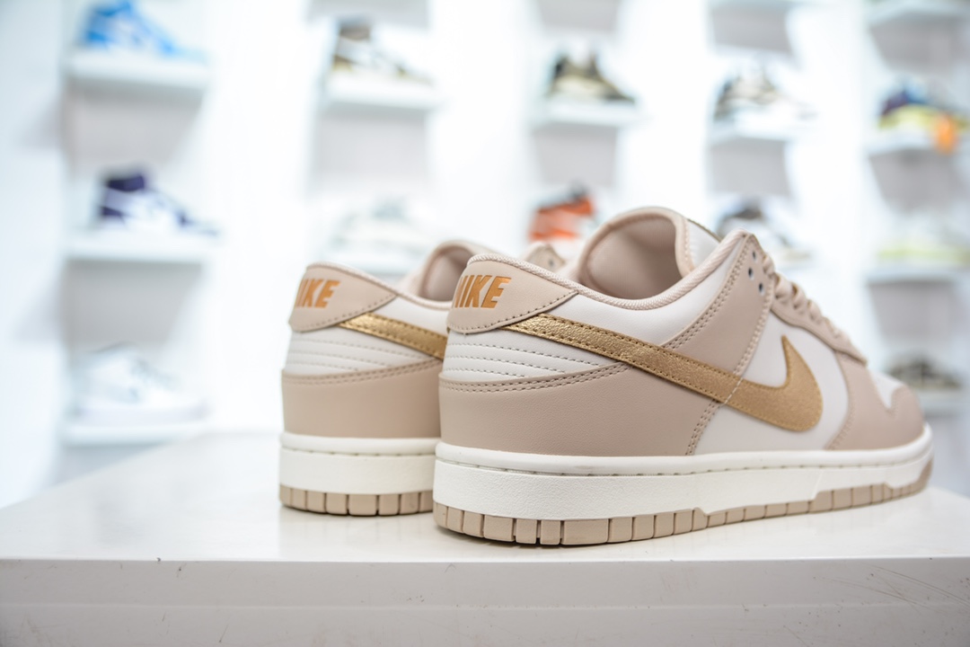 Cost-effective Nike Dunk Low ”Gold Swoosh” Milk Tea Gold Hook DX5930-001