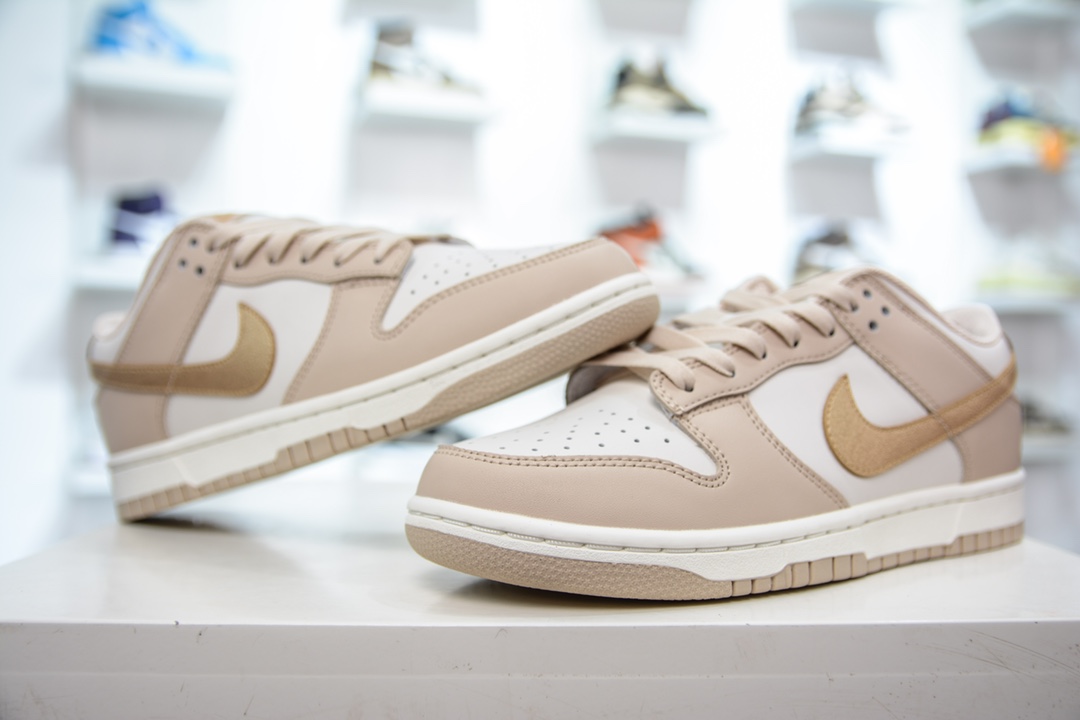 Cost-effective Nike Dunk Low ”Gold Swoosh” Milk Tea Gold Hook DX5930-001