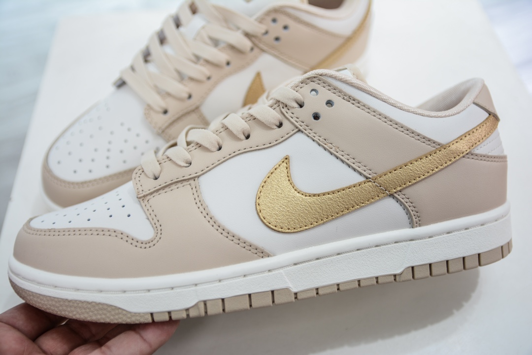 Cost-effective Nike Dunk Low ”Gold Swoosh” Milk Tea Gold Hook DX5930-001