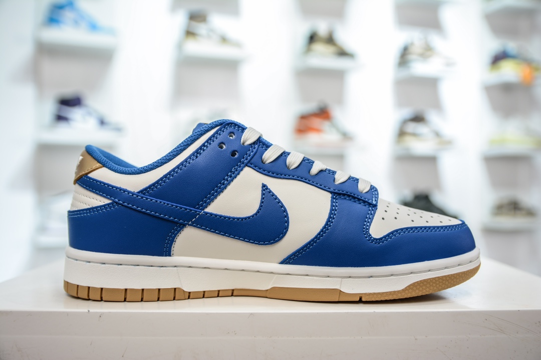 180 性价比 Nike Dunk Low 白蓝金 低帮休闲运动板鞋FB7173-141