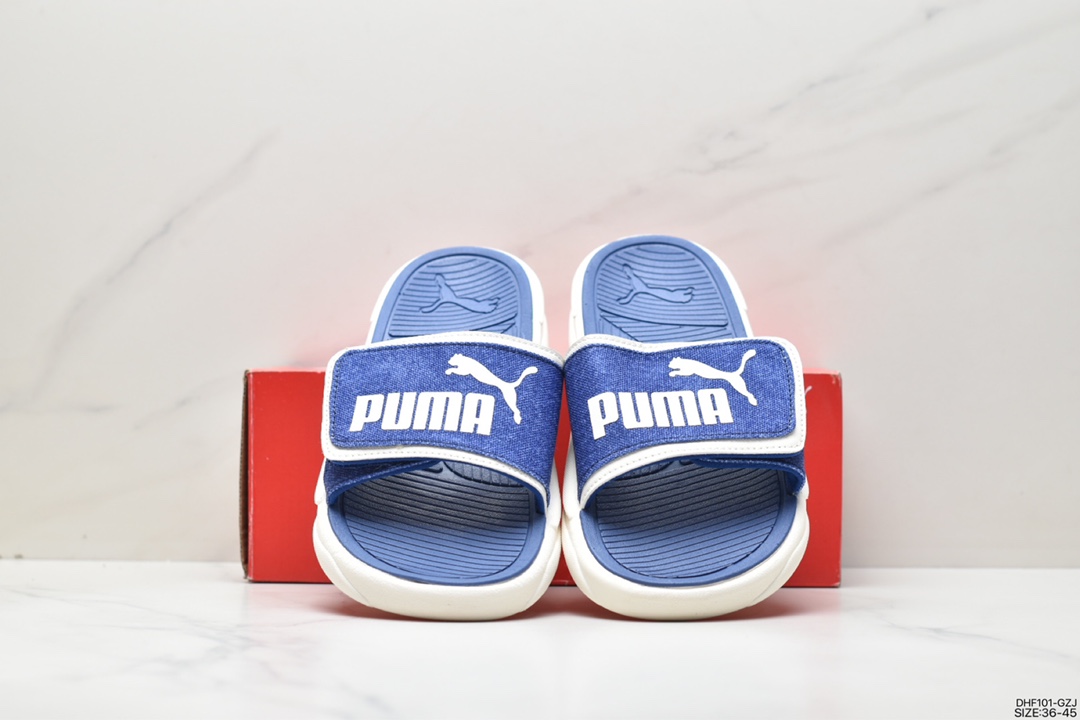 PUMA Royalcat Comfort 2020 Spring New Velcro Beach Shoes Sandals One-Flop Casual Shoes 389154-01