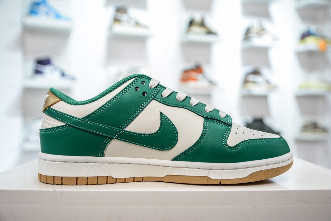 180 性价比 Nike Dunk Low 白绿金 低帮休闲运动板鞋 FB7173-131