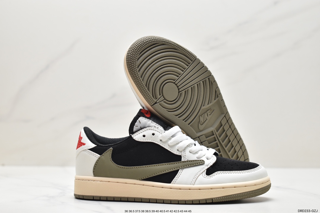 fragment design x Travis Scott x Nike Air Jordan 1 Low OG SP”Black/Green Toe”AJ1 Jordan generation DM7866-001