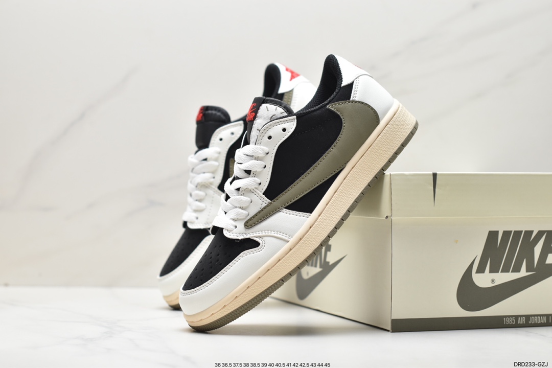 fragment design x Travis Scott x Nike Air Jordan 1 Low OG SP”Black/Green Toe”AJ1 Jordan generation DM7866-001