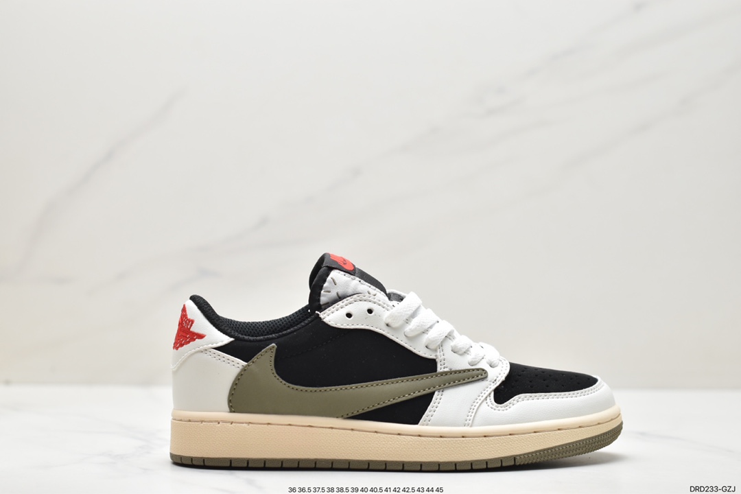 fragment design x Travis Scott x Nike Air Jordan 1 Low OG SP”Black/Green Toe”AJ1 Jordan generation DM7866-001