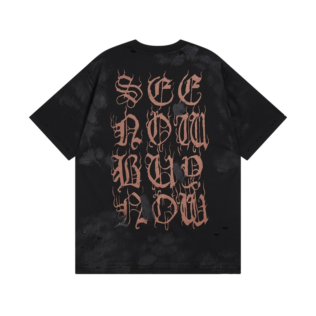 Balenciaga Camiseta de Manga Corta con Logo de Letras Sánscritas Vintage 3 i1687289278 8514 1