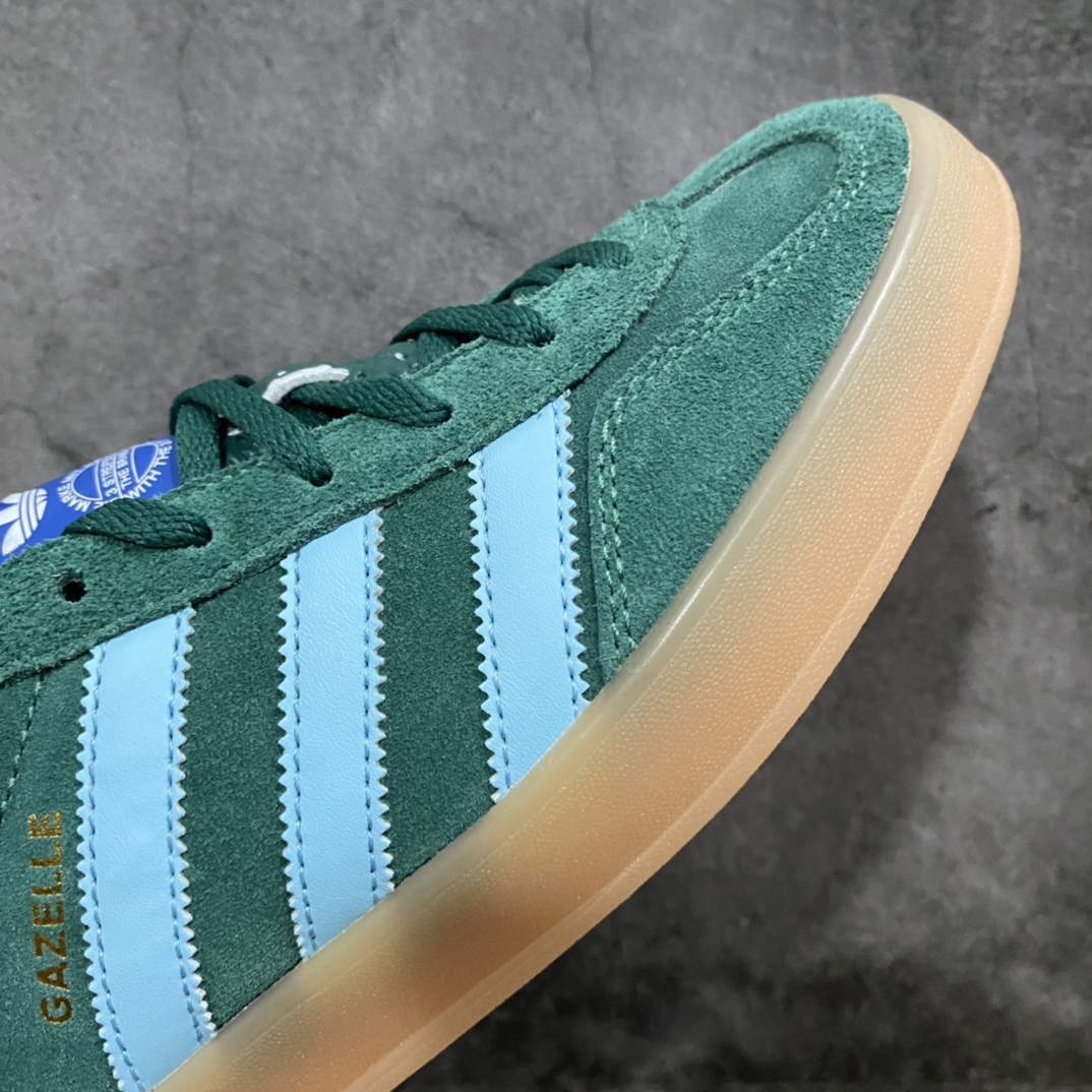 Adidas Originals Gazelle Indoor Green Clover Retro Casual Non-Slip Wear-Resistant Low-top Sneakers IG9979