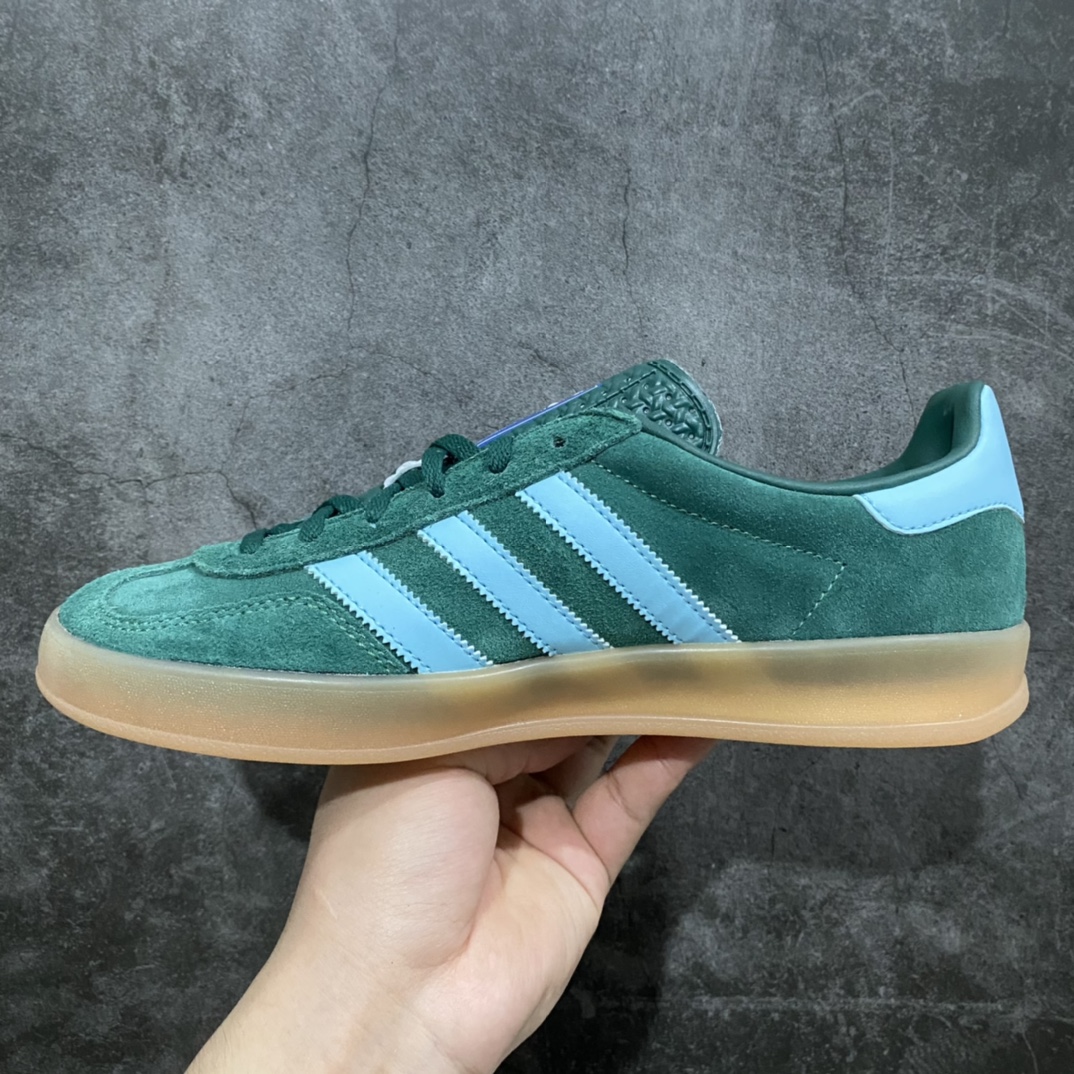 Adidas Originals Gazelle Indoor Green Clover Retro Casual Non-Slip Wear-Resistant Low-top Sneakers IG9979