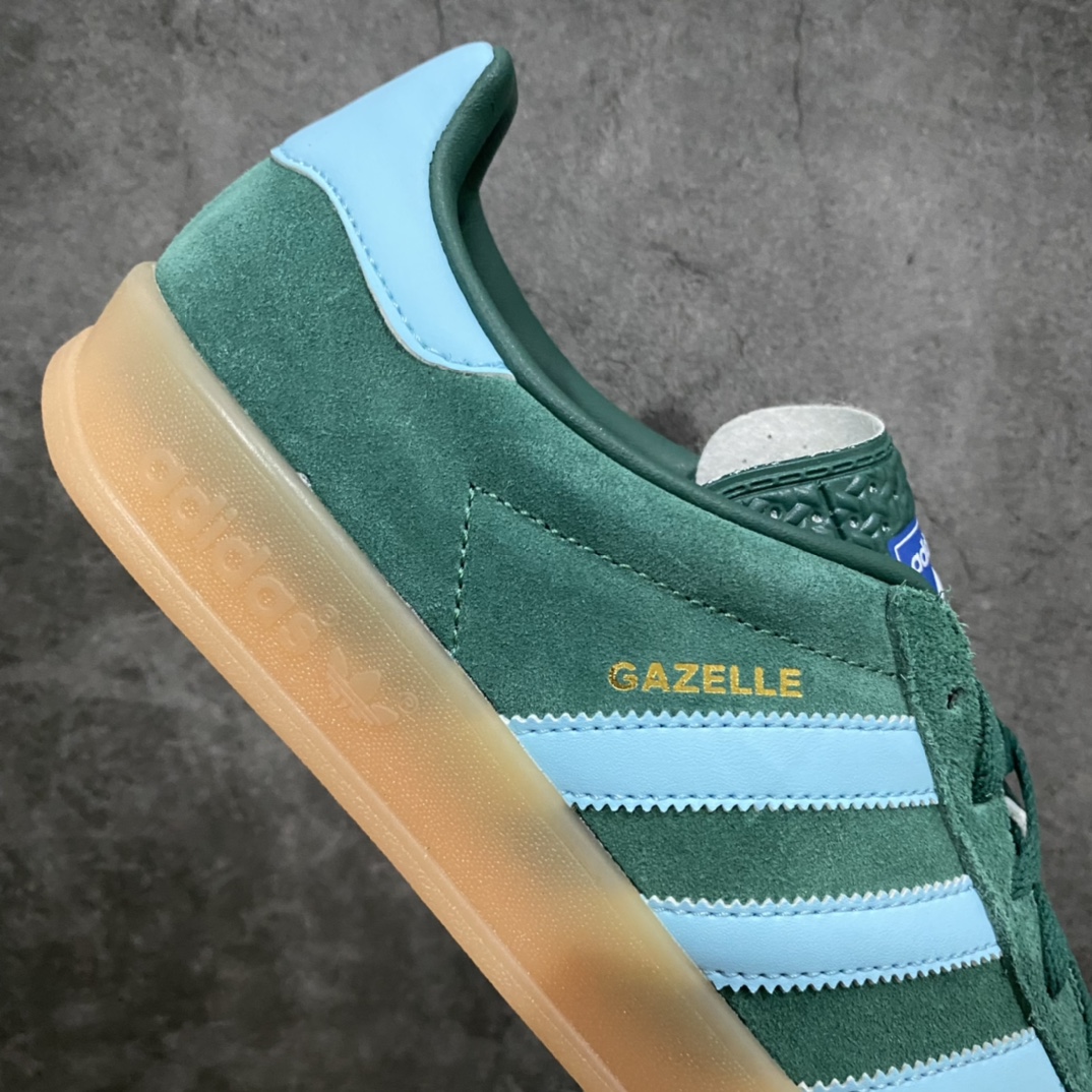 Adidas Originals Gazelle Indoor Green Clover Retro Casual Non-Slip Wear-Resistant Low-top Sneakers IG9979