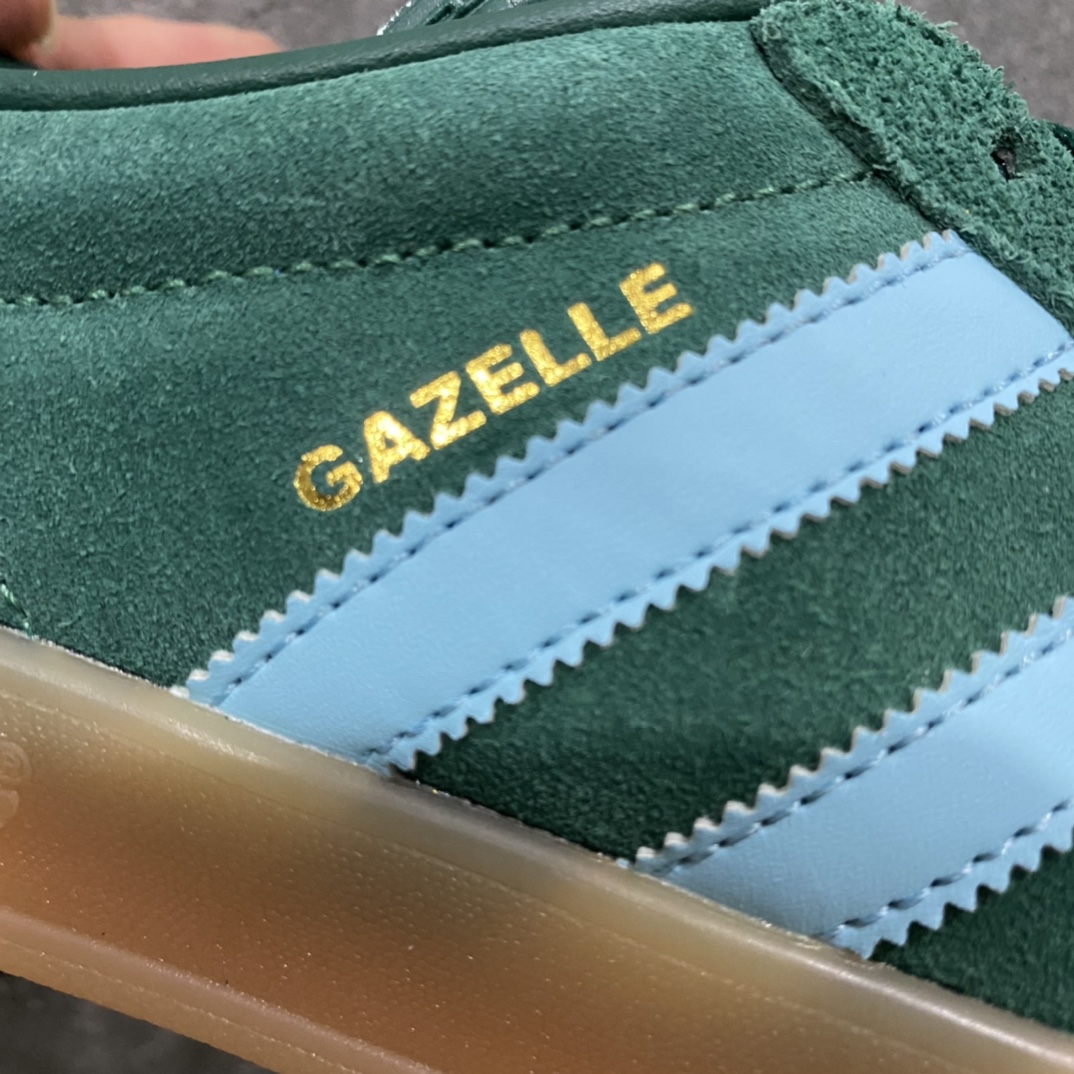 图片[2]-Ad Originals Gazelle Indoor 绿色n三叶草复古休闲防滑耐磨低帮板鞋 货号：IG9979官方zp市售2000+，市场最高版本完美还原zp细节，注意区别市场任何版本，完全不是一路货色‼️n全鞋原材料打造，无任何色差，正确鞋型，后跟港宝材料定型，正切微透生胶大底，反口内里头层细腻小牛皮，纸板中底 鞋垫背胶，侧面正确烫金压印字母，所有细节完美还原‼️ 尺码：35 36 36.5 37 38 38.5 39 40 40.5 41 42 42.5 43 44 44.5 45-莆田鞋批发中心