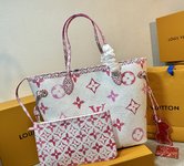 Louis Vuitton LV Neverfull Bags Handbags Pink Canvas M22980