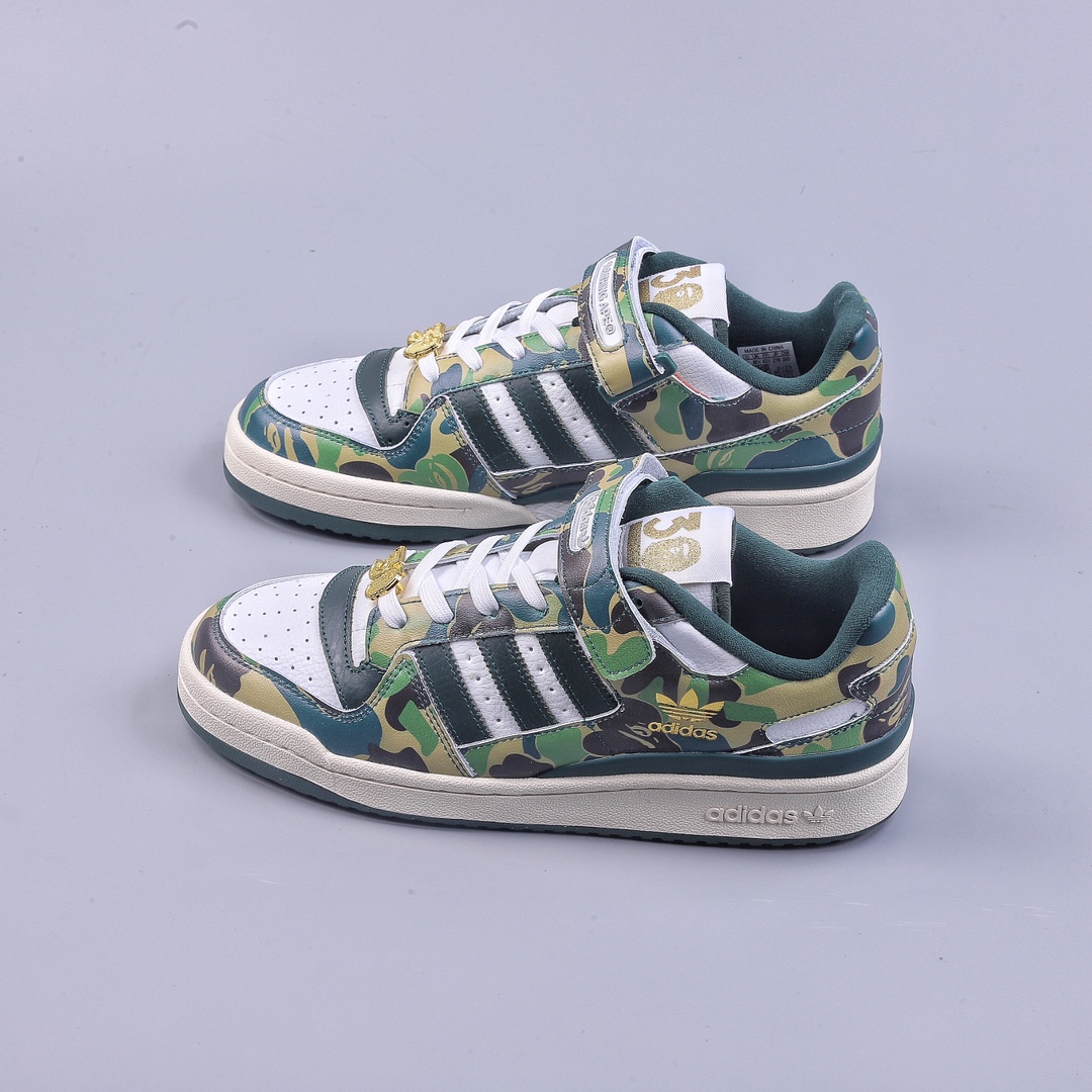 Adidas Originals Forum Low camouflage first layer classic trend Velcro low-top casual shoes ID4771