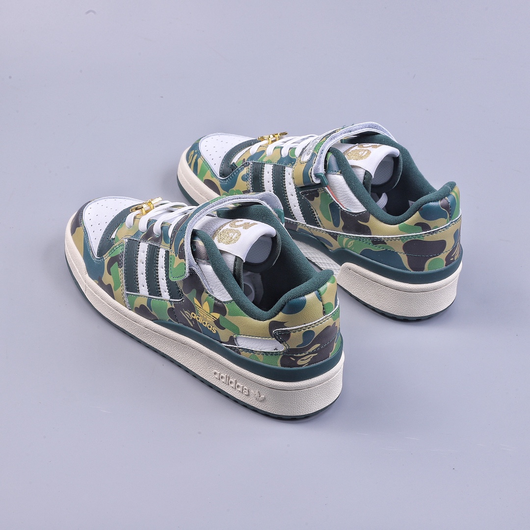 Adidas Originals Forum Low camouflage first layer classic trend Velcro low-top casual shoes ID4771