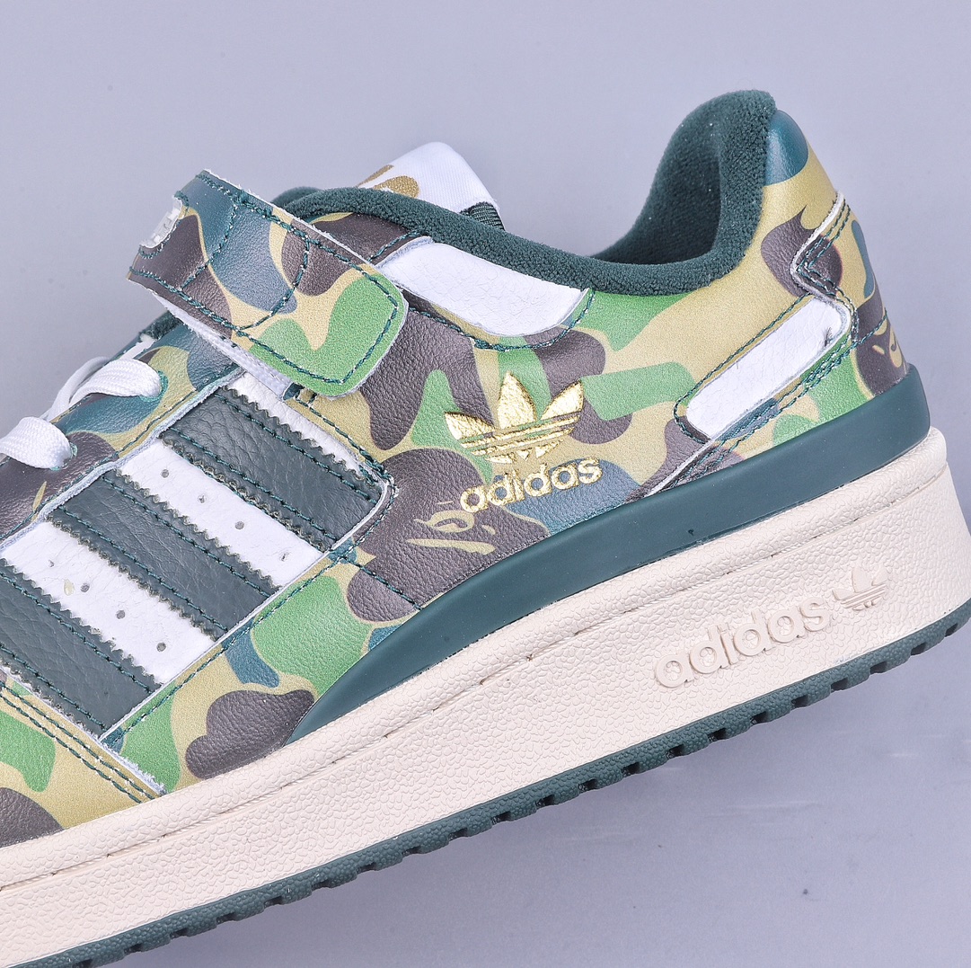 Adidas Originals Forum Low camouflage first layer classic trend Velcro low-top casual shoes ID4771