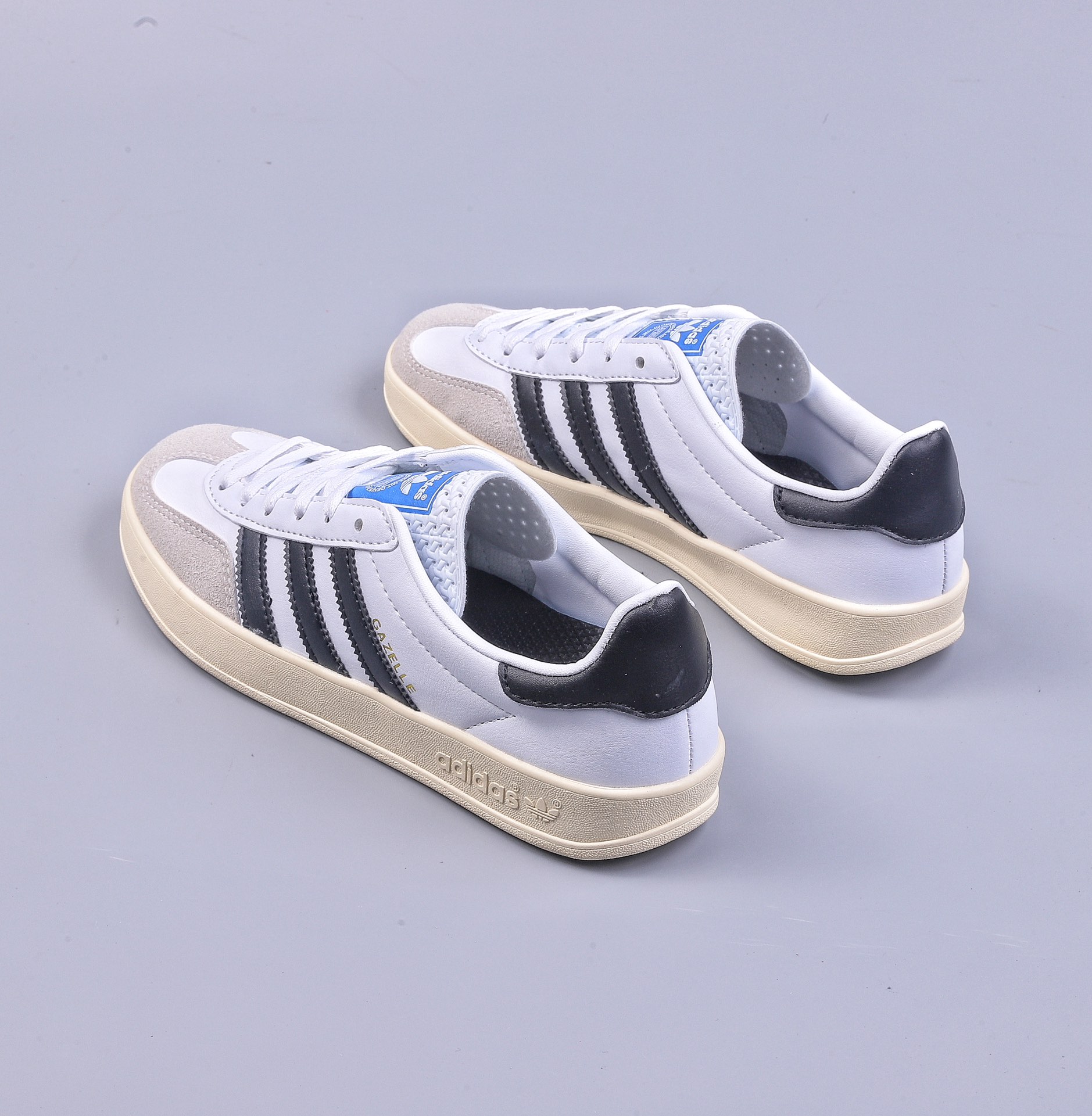 Adidas Originals Gazelle Indoor white gray dark blue clover retro casual sports sneakers FV1242