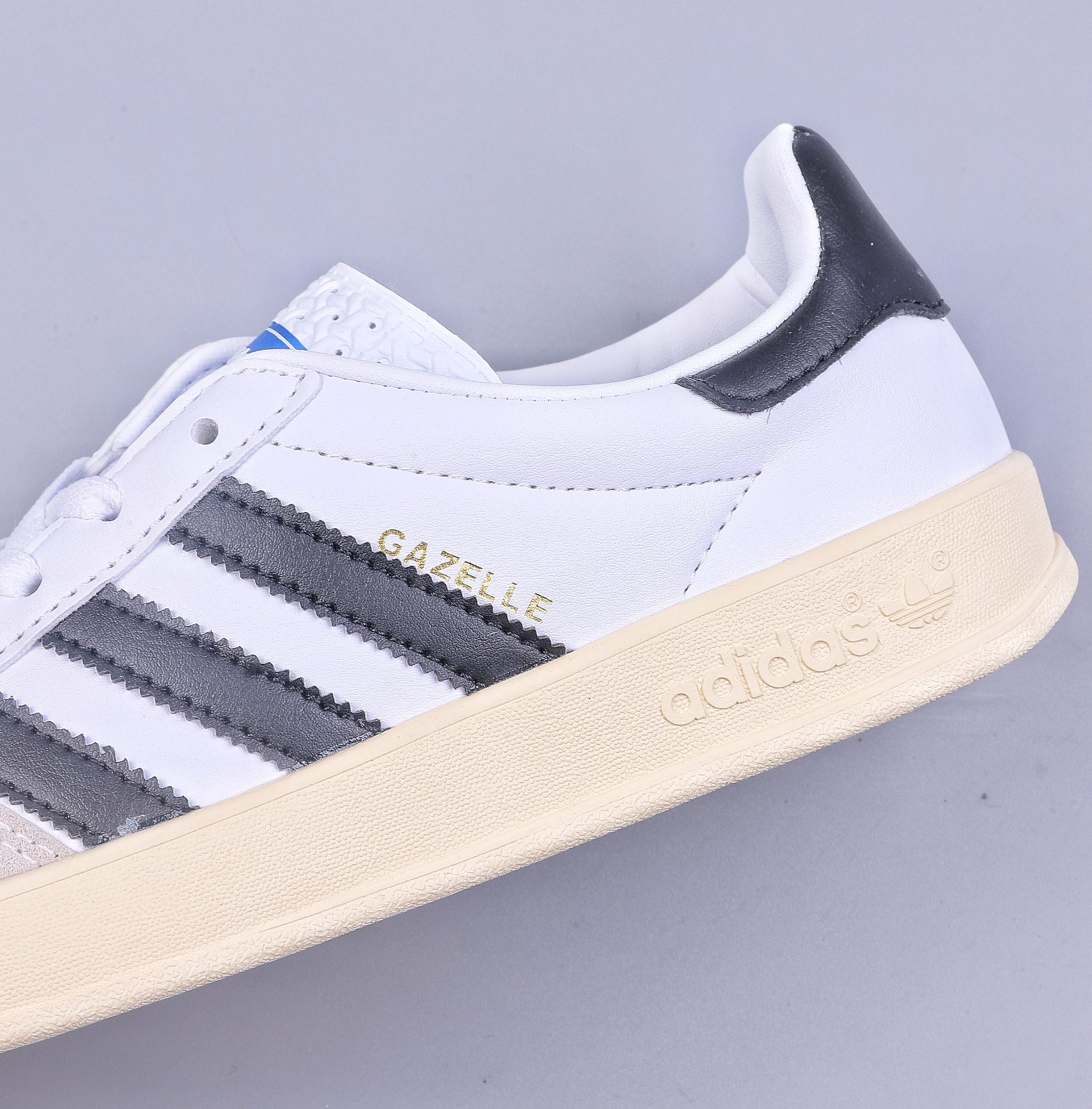 Adidas Originals Gazelle Indoor white gray dark blue clover retro casual sports sneakers FV1242