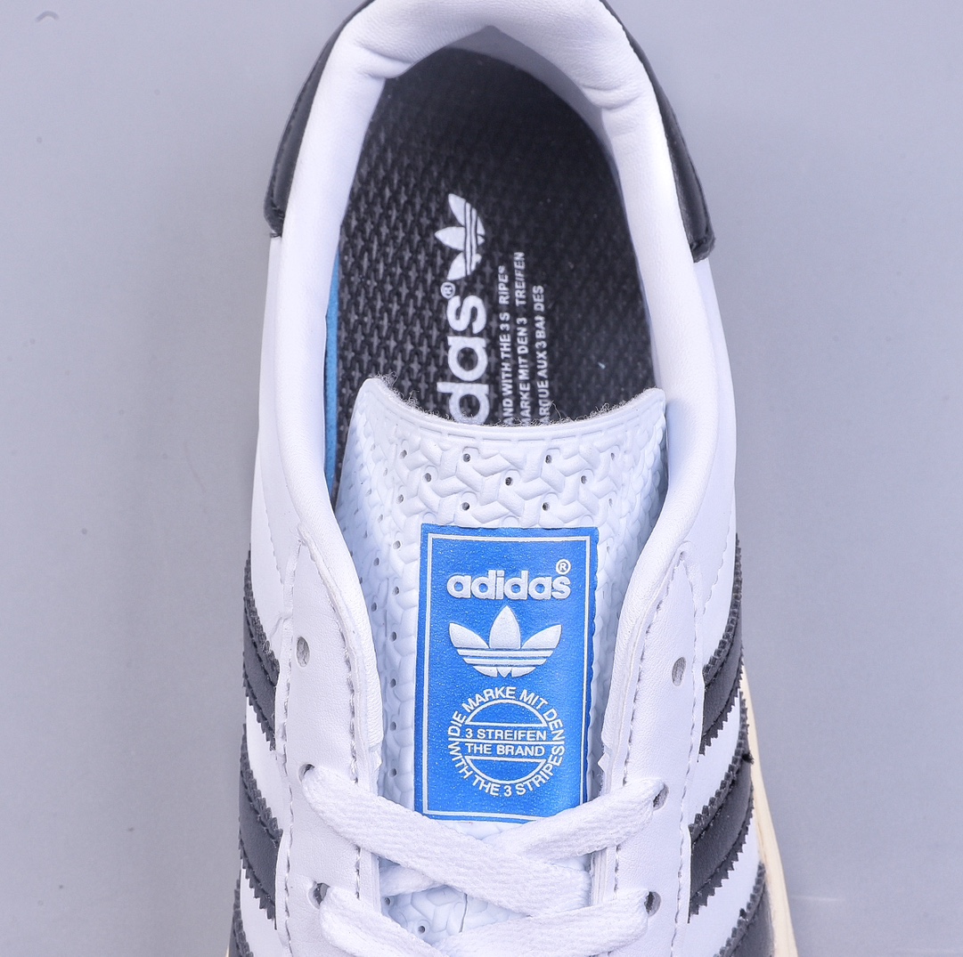 Adidas Originals Gazelle Indoor white gray dark blue clover retro casual sports sneakers FV1242