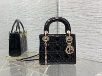 Wholesale Imitation Designer Replicas
 Dior Bags Handbags Gold Pink Rose Sewing Cowhide Patent Leather Lady Chains