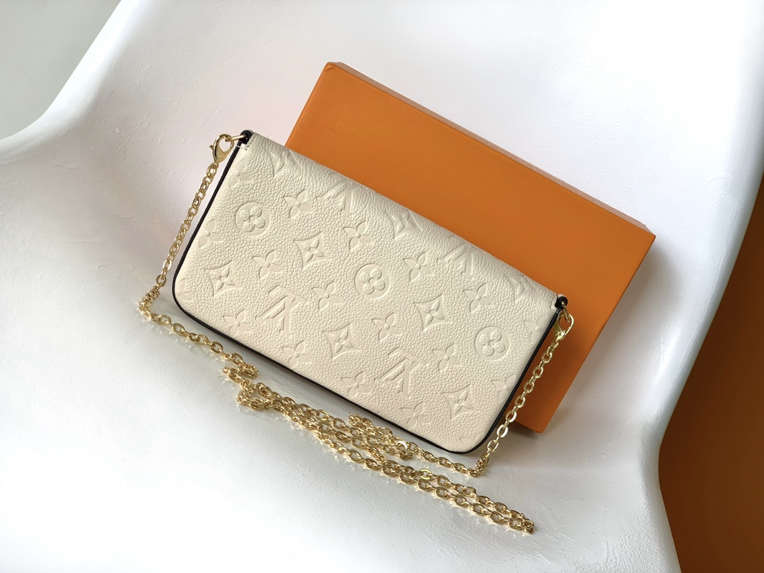 Louis Vuitton Felicie Cream Chain Pochette