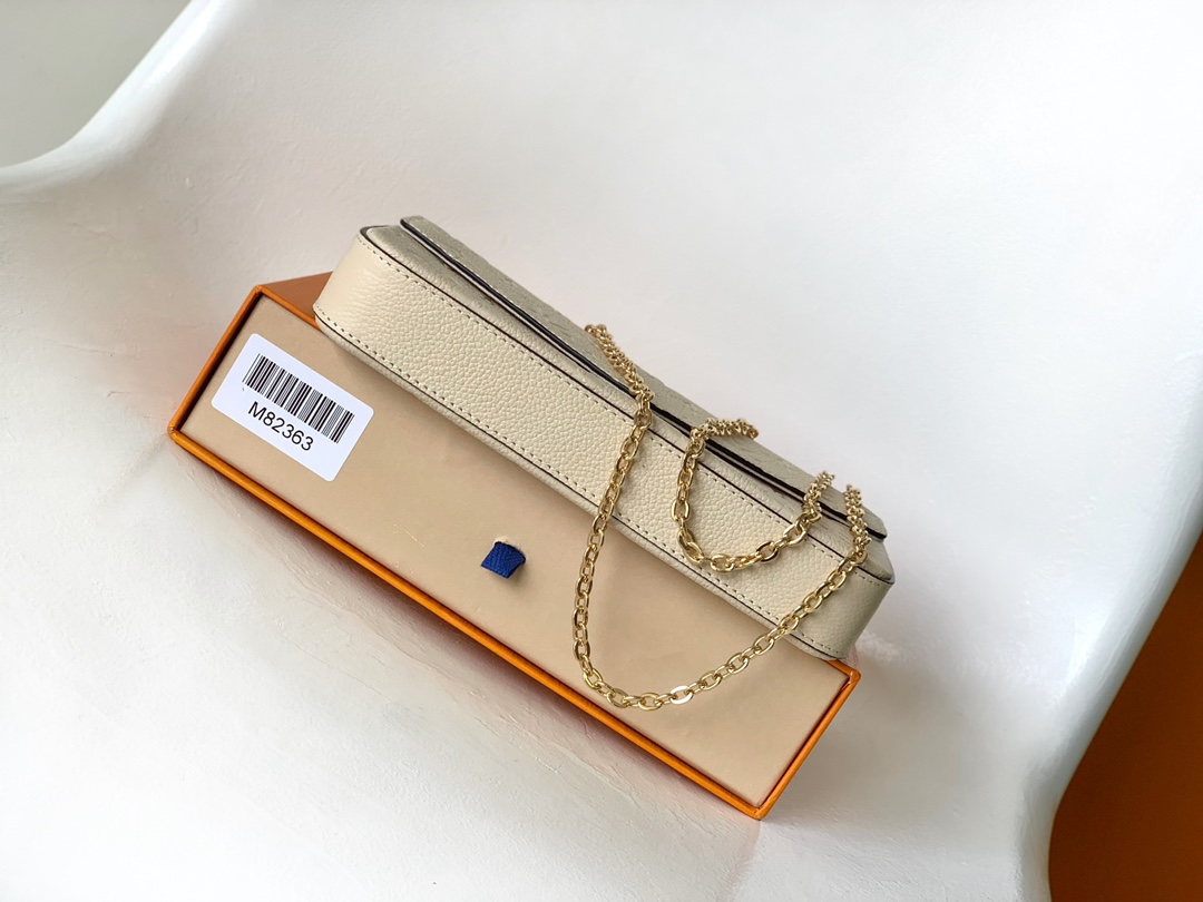 Louis Vuitton Felicie Cream Chain Pochette