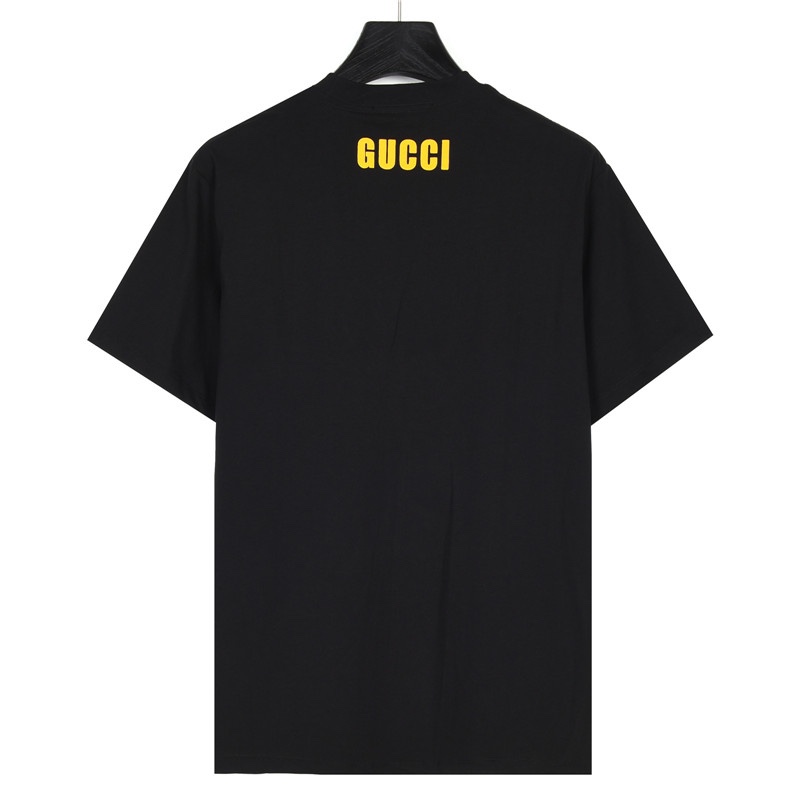 Gucci/古驰 23ss 互扣双G 及字母印花短袖T恤