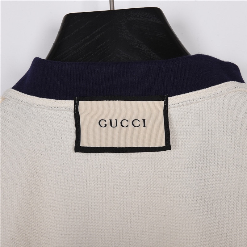 Gucci/古驰互扣式双G珠地棉Polo衫 古