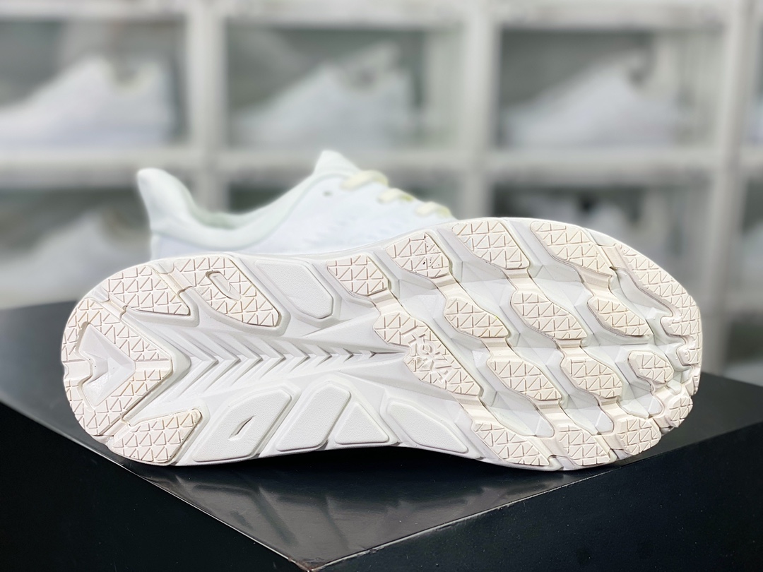 [HOKA] One One Clifton 8 Low Clifton 8th generation series low-cut thick-soled mesh lightweight jogging shoes ”mesh all white” 1119394/WWH