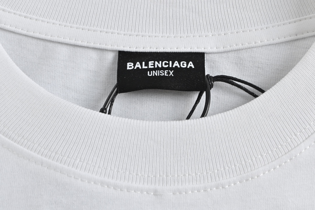 170 Balenciga/巴黎世家 23ss 模糊字母小标印花短袖