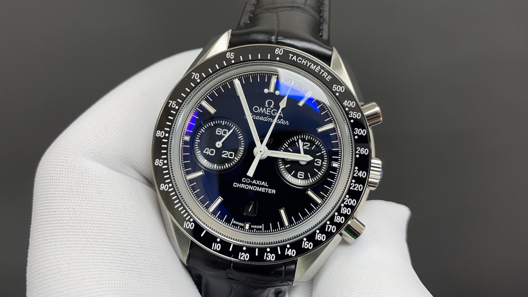 Omega 欧米茄 超霸 白壳 黑面 计时 9300机