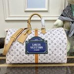 Louis Vuitton LV Keepall Travel Bags White M41416