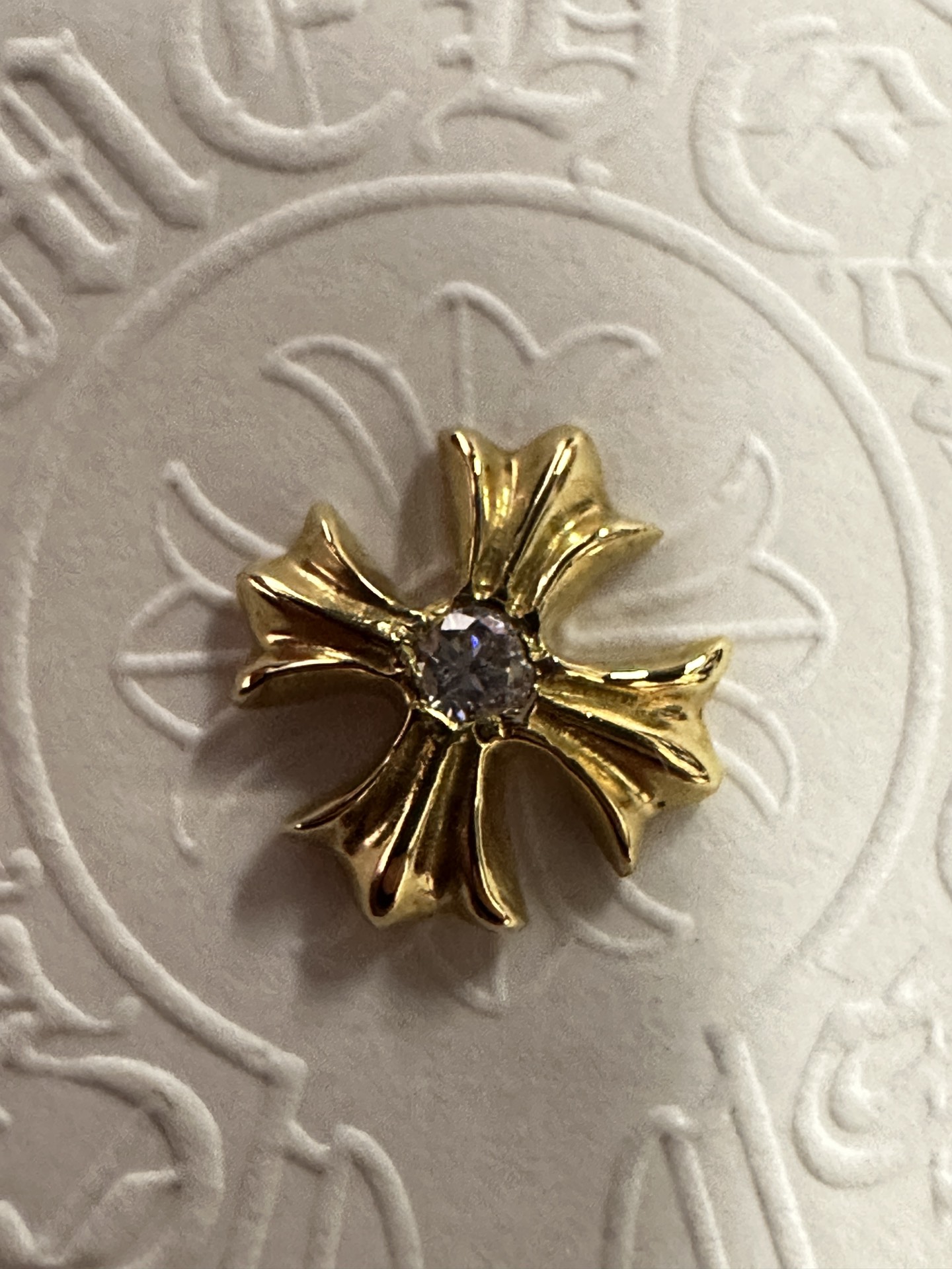 Earrings, gold-plated with custom diamond setting, 22k real gold customization